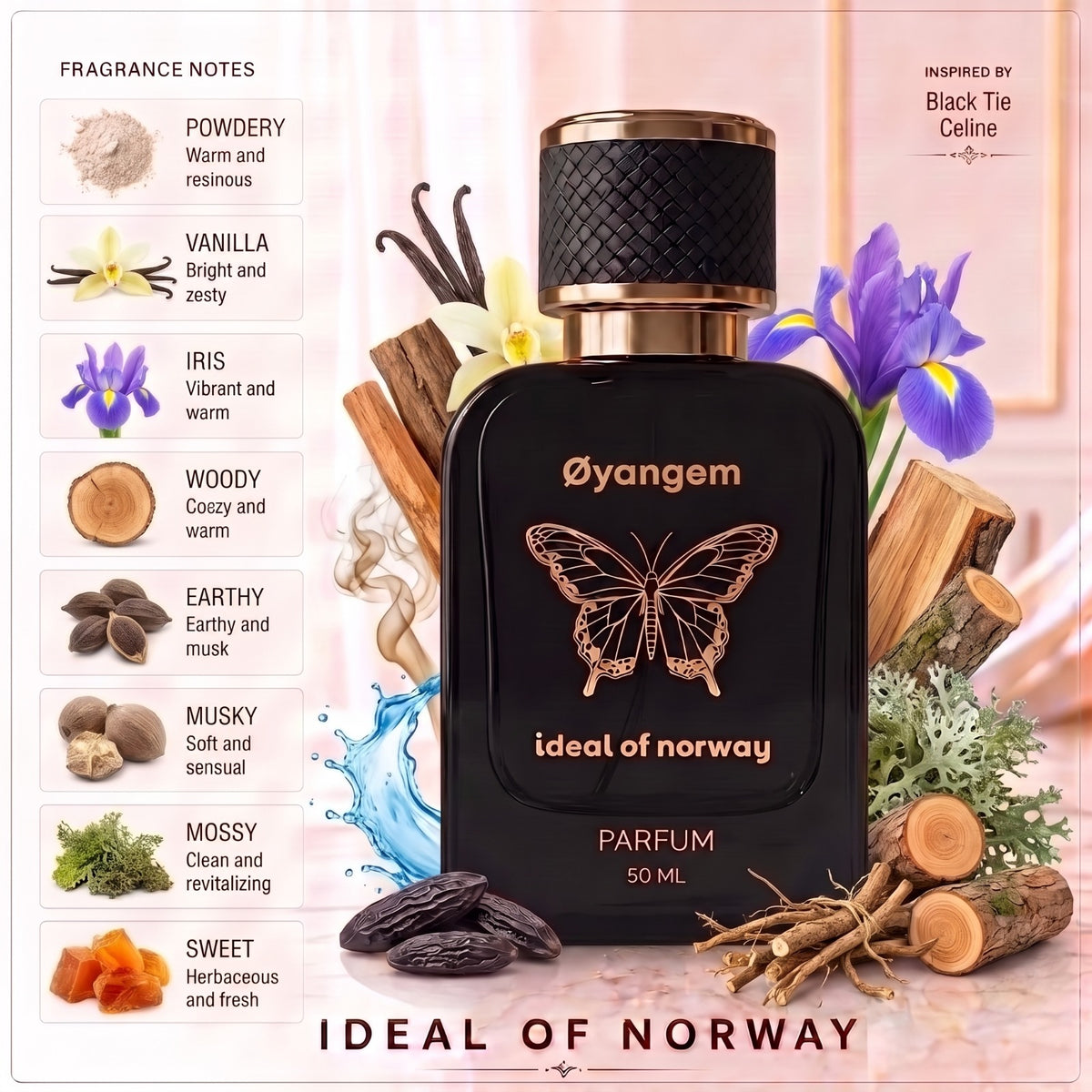 Øyangem 509 perfume bottle by Ideal of Norway