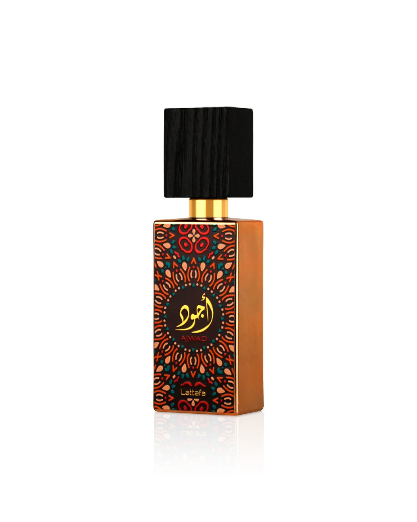 Ajwad Eau de Parfum til Unisex i en elegant glassflaske med luksuriøst design.