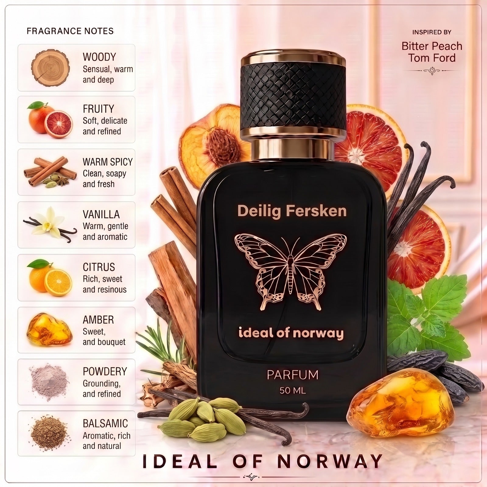 Deilig Fersken 454 Eau de Parfum med duftnoter – Ideal of Norway