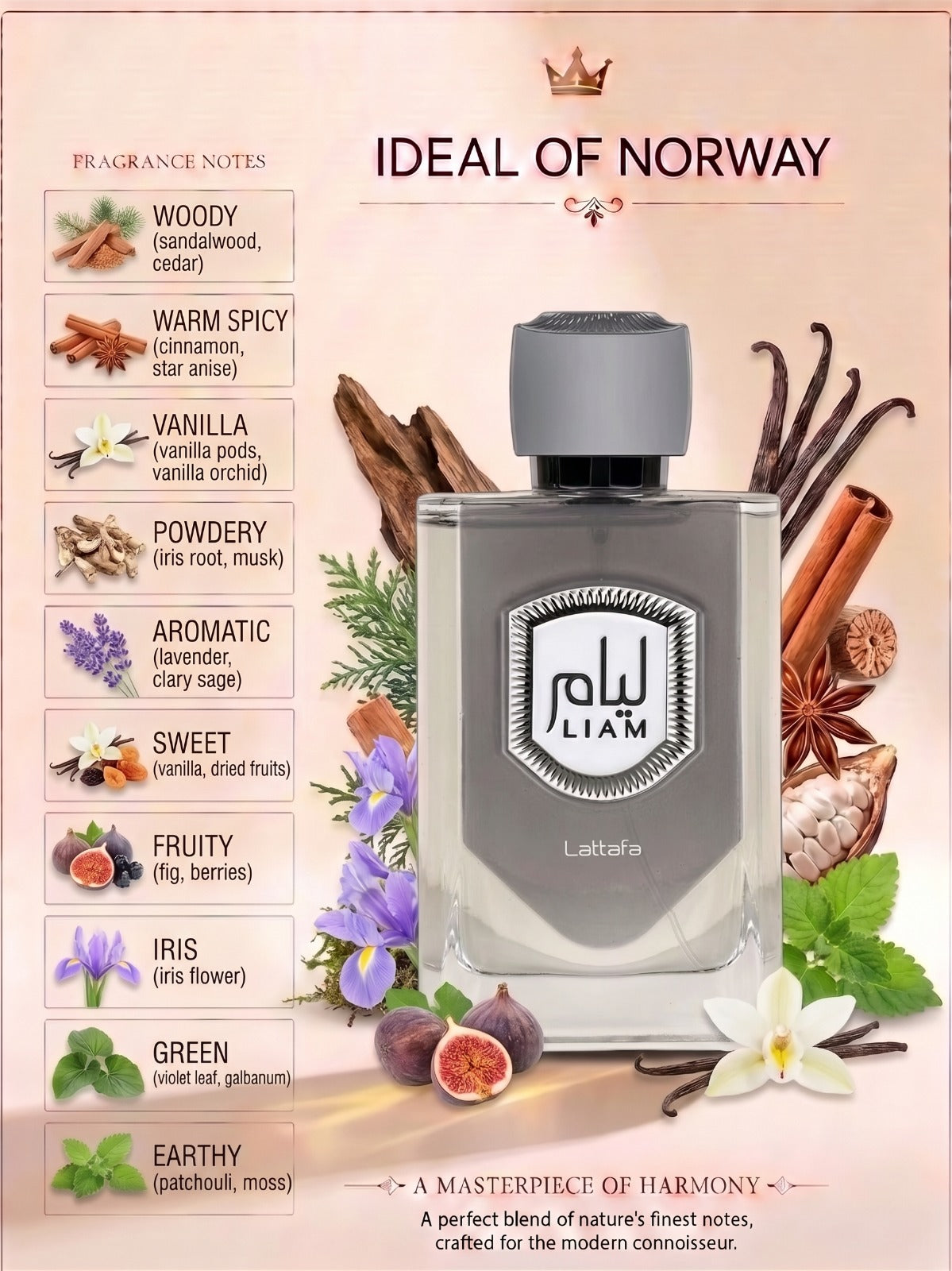 Liam by Lattafa fragrance notes