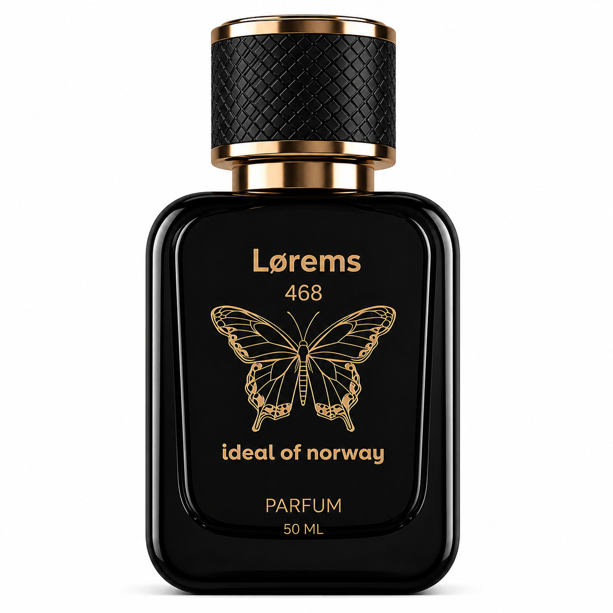 Lørems 468 Eau de Parfum 50 ml – luksuriøs herreparfyme med læder, vanilje, amber og citrus fra Ideal of Norway.