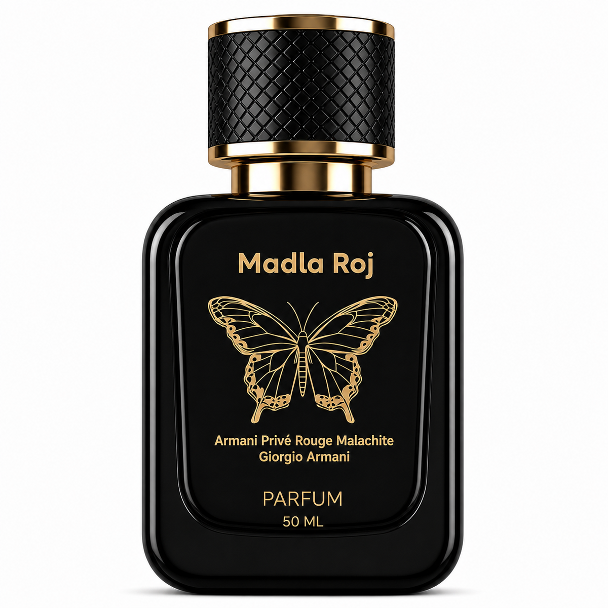 Madla Roj 466 black and gold luxury parfum bottle 50 ML