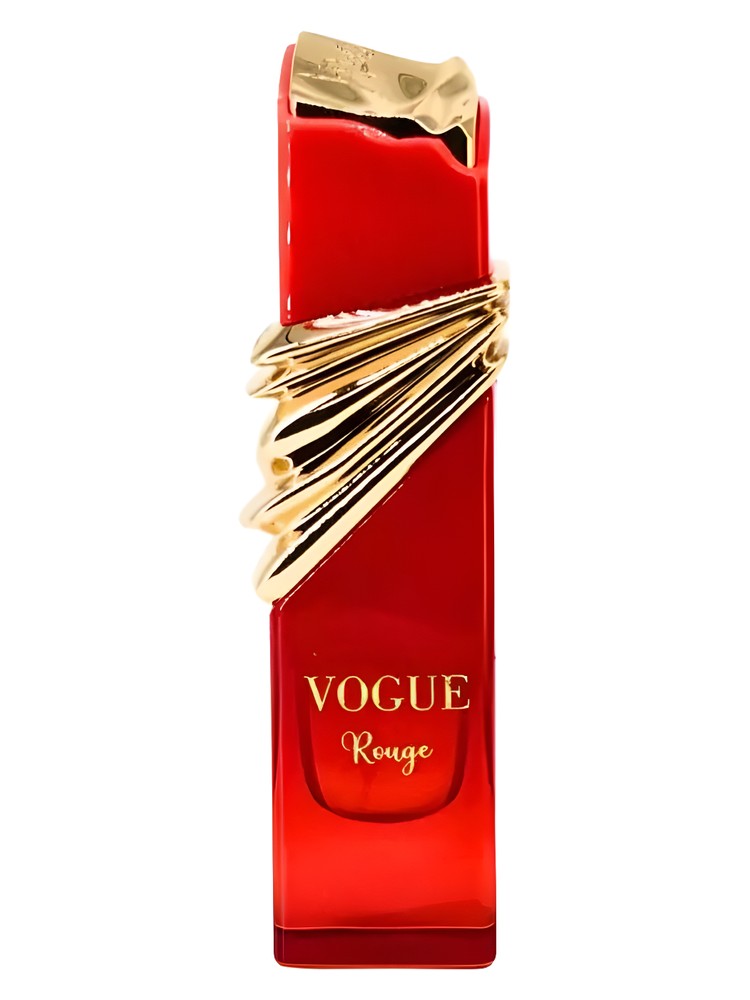 Maison Alhambra Vogue Rouge 100ml red and gold perfume bottle