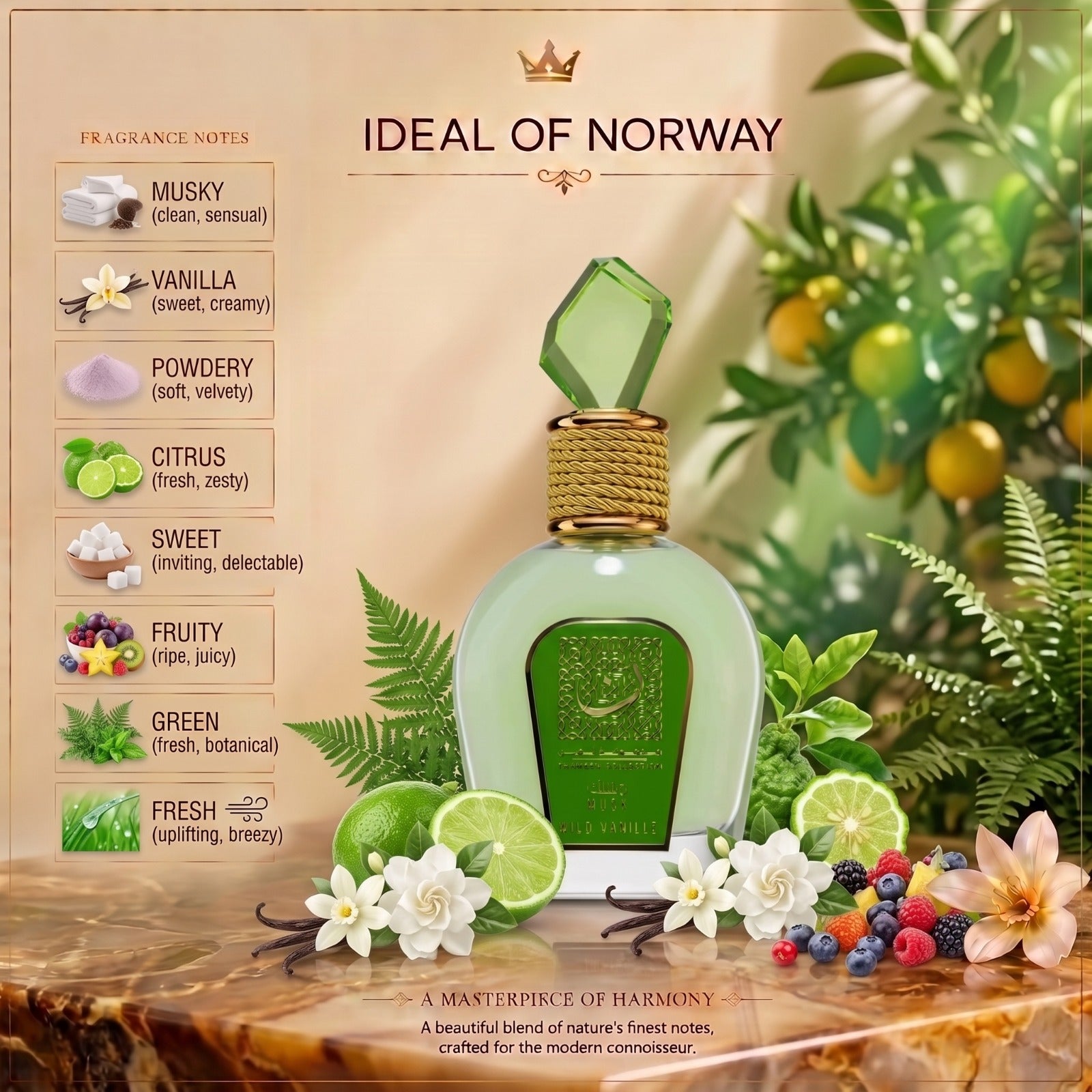 Musk Wild Vanilla Ideal of Norway perfume with fragrance notes