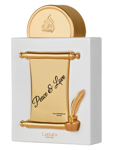 Peace and Love Lattafa Pride perfume bottle