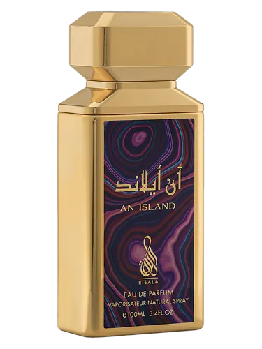 Risala An Island Eau de Parfum 100ml gold perfume bottle