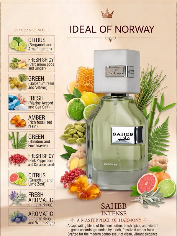Saheb Intense 50ml perfume fragrance notes