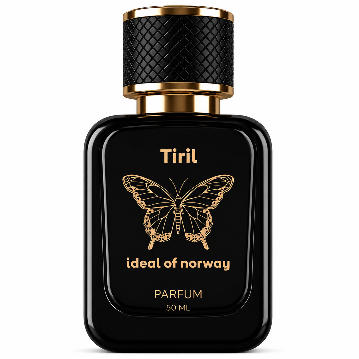 Tiril 406 black and gold luxury parfum bottle 50 ML
