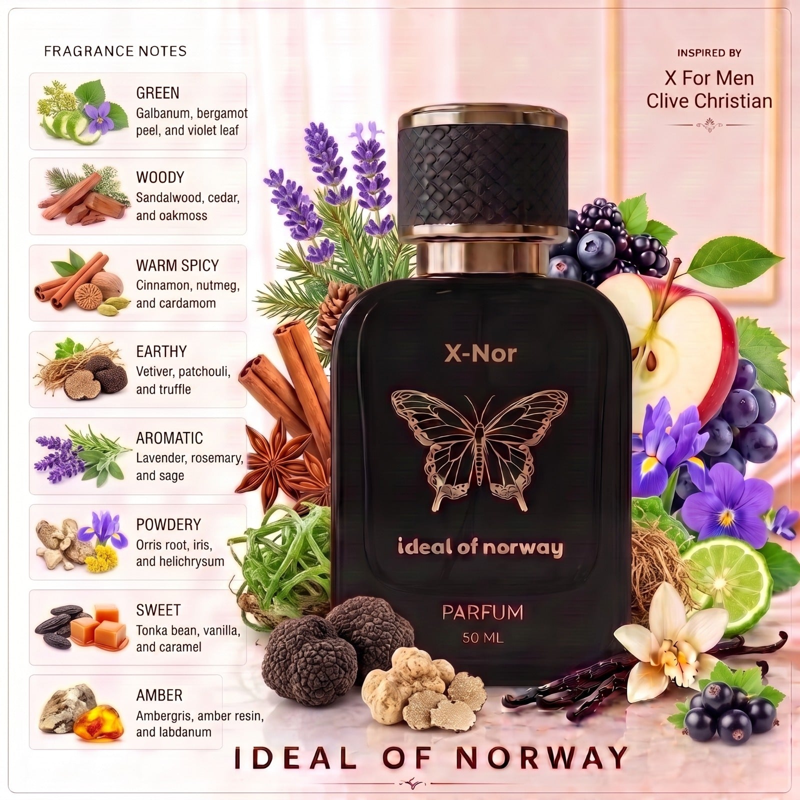 X-Nor 495 Ideal of Norway 50 ML parfum inspired by X For Men